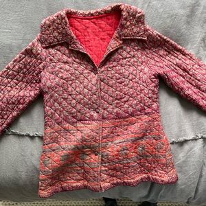 Quilted jacket - pink and orange
